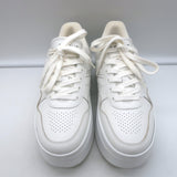 Celine Block Platform Low Top Sneakers White Leather Size 35
