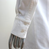 Stella McCartney Shirtdress Leila White Cotton Pique Size 40 Long Sleeve Mini