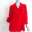 Stella McCartney Reese Button Down Blouse Red Silk Size 44