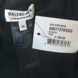 Balenciaga Strapless Bustier Top Washed Black Cotton Jersey Size 38 NEW