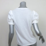 A.L.C. Kati Puff Sleeve Tee White Cotton Size Small Short Sleeve Top