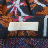 Ulla Johnson Sabra Jacquard Midi Skirt Navy/Orange Floral Print Size Small