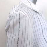 Off-White c/o Virgil Abloh Popeline Tie-Front Pinstripe Shirt White Size 40