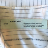 Off-White c/o Virgil Abloh Popeline Tie-Front Pinstripe Shirt White Size 40