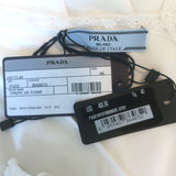 Prada Lace-Trimmed Maxi Slip Dress White Crepe de Chine Size 40 NEW