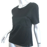 Chanel Beaded T-Shirt Black Jersey Size 38 Short Sleeve Top