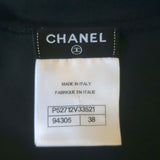 Chanel Beaded T-Shirt Black Jersey Size 38 Short Sleeve Top