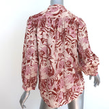 Trovata Birds of Paradis Blouse Bailey Canela Palm Print Size Extra Small NEW