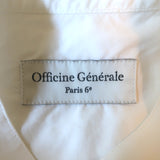 Officine Generale Amelia Button-Up Shirt White Cotton Size Small Long Sleeve Top