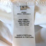 Officine Generale Amelia Button-Up Shirt White Cotton Size Small Long Sleeve Top