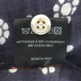 Isabel Marant Etoile Pleated Blouse Navy Floral Print Size 34 Long Sleeve Top