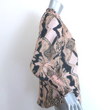 Maria Cher Julieta Blouse Quilaquina Printed Silk Size Small Long Sleeve Top