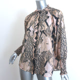 Maria Cher Julieta Blouse Quilaquina Printed Silk Size Small Long Sleeve Top