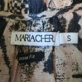 Maria Cher Julieta Blouse Quilaquina Printed Silk Size Small Long Sleeve Top