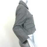 Christian Dior Double Breasted Jacket Black/White Houndstooth Wool Size US 6