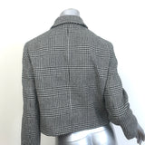 Christian Dior Double Breasted Jacket Black/White Houndstooth Wool Size US 6