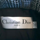 Christian Dior Double Breasted Jacket Black/White Houndstooth Wool Size US 6