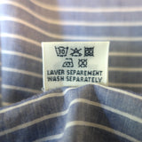 Hartford Striped Button Down Shirt Blue Cotton Size 1 Long Sleeve Top