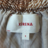 XIRENA Gable Midi Skirt Beige Printed Cotton-Silk Size Small