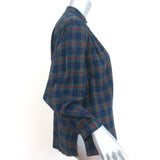 Trovata Birds of Paradis Blouse Bailey Tinsel Plaid Size Extra Small NEW