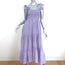 Xirena Smocked Midi Dress Lorraine Blue Floral Print Size Extra Small NEW