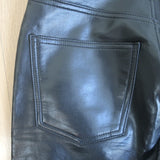 AGOLDE Recycled Leather Fitted 90's Pants Black Size 23