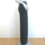 Christian Dior Wide Leg Trousers Black Textured Suiting Size US 4