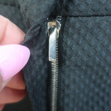 Christian Dior Wide Leg Trousers Black Textured Suiting Size US 4