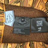Prada Jacquard Knit Leggings Marigold Stretch Wool Size 38