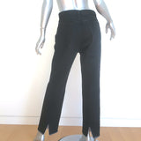 Celine Ankle-Slit Straight Leg High Rise Jeans Black Denim Size 40