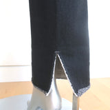 Celine Ankle-Slit Straight Leg High Rise Jeans Black Denim Size 40