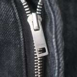 Celine Ankle-Slit Straight Leg High Rise Jeans Black Denim Size 40