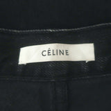 Celine Ankle-Slit Straight Leg High Rise Jeans Black Denim Size 40