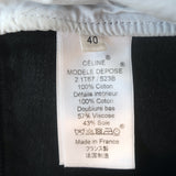 Celine Ankle-Slit Straight Leg High Rise Jeans Black Denim Size 40