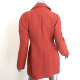 Chloe Pea Coat Brick Red Wool-Blend Size 40 Double Breasted Jacket