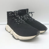 Balenciaga Speed Lace-Up Sock Sneakers Black Knit Size 38.5