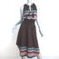 MISA Sleeveless Blouson Midi Dress Maddie Black Printed Viscose Size Extra Small
