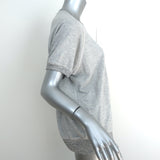THE GREAT Short Sleeve Sweatshirt Heather Gray Size 1 Pullover Top