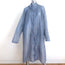 Moon Young Hee Draped-Back Sheer Coat Blue Nylon-Blend Size 38