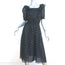 Ba&sh Midi Dress Romeo Black/Gold Metallic Fil Coupe Size 0 Short Sleeve NEW
