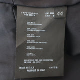 Prada Satin-Trimmed Leather Peplum Jacket Black Size 44