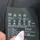 Prada Satin-Trimmed Leather Peplum Jacket Black Size 44