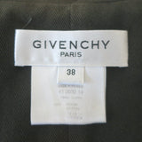 Givenchy Belted Snap-Front Sleeveless Dress Olive Cotton Twill Size 38