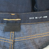 Saint Laurent Janice High Waist Straight Leg Jeans Indigo Denim Size 28