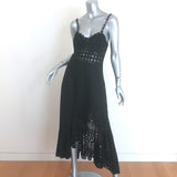 Charo Ruiz Julie Ruffled Broderie Anglaise Midi Dress Black Size Medium