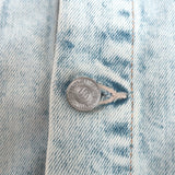 MOTHER The Big Shorty Jean Jacket Saved By The Bell Light Denim Size Large