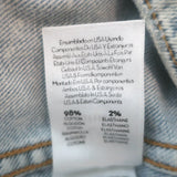 MOTHER The Big Shorty Jean Jacket Saved By The Bell Light Denim Size Large