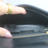 Christian Dior Small Caro Bag Black Embroidered Leather Crossbody NEW