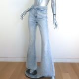Veronica Beard Sheridan Bell Bottom Jeans Sky Blue Stretch Denim Size 25