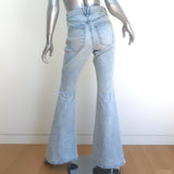 Veronica Beard Sheridan Bell Bottom Jeans Sky Blue Stretch Denim Size 25